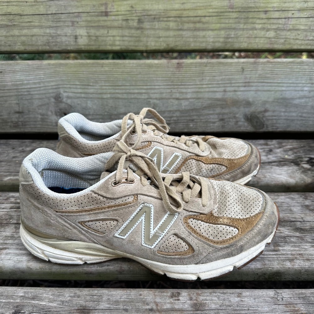 New Balance 990v4 Running Shoes‎ Made in USA Hemp Beige Tan Sneakers Size 11